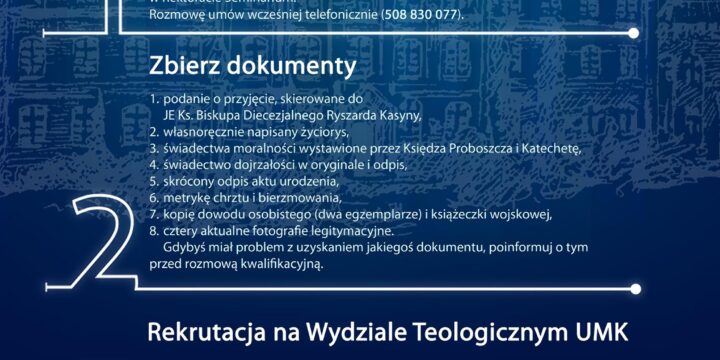 Trwa nabór do Wyższego Seminarium Duchownego Diecezji Pelplińskiej